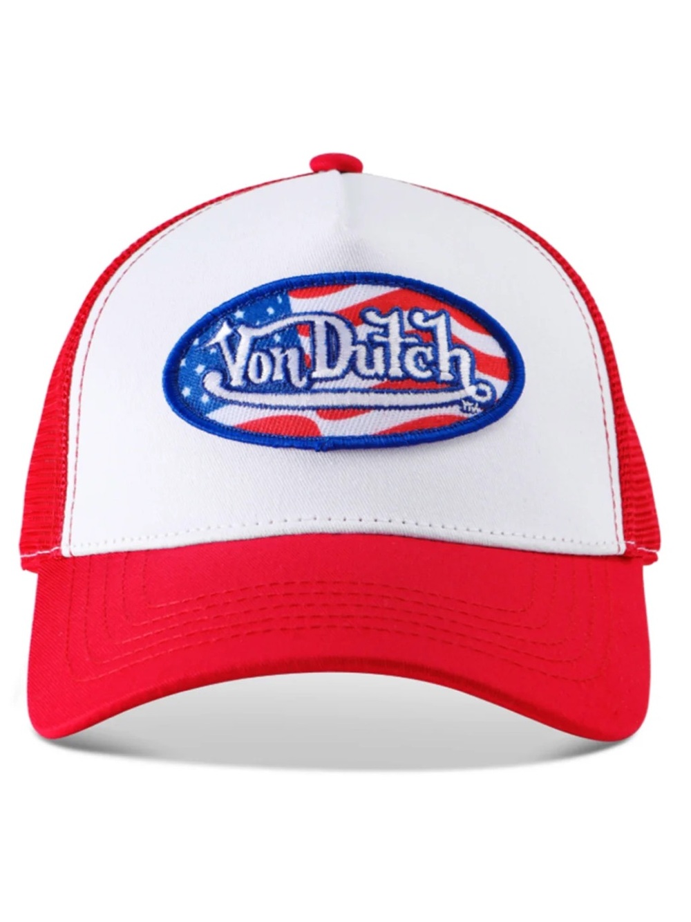 Von Dutch Stars & Stripes Red White Blue Trucker Hat NWT